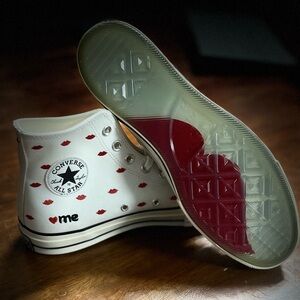 Converse size 10.5 White High-Top Sneakers